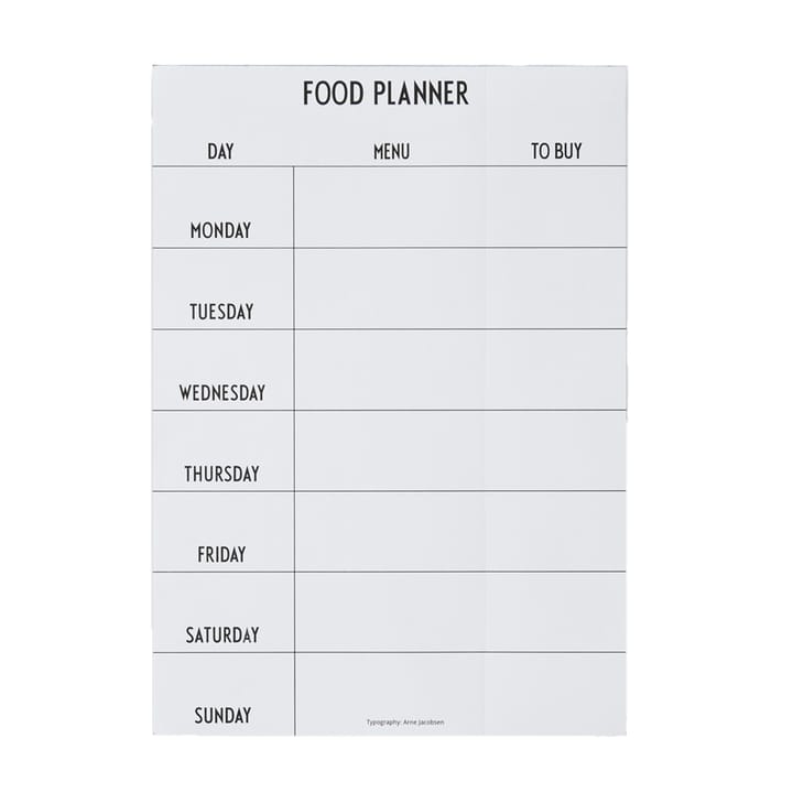 Meal planner Design Letters
 - bianco - Design Letters