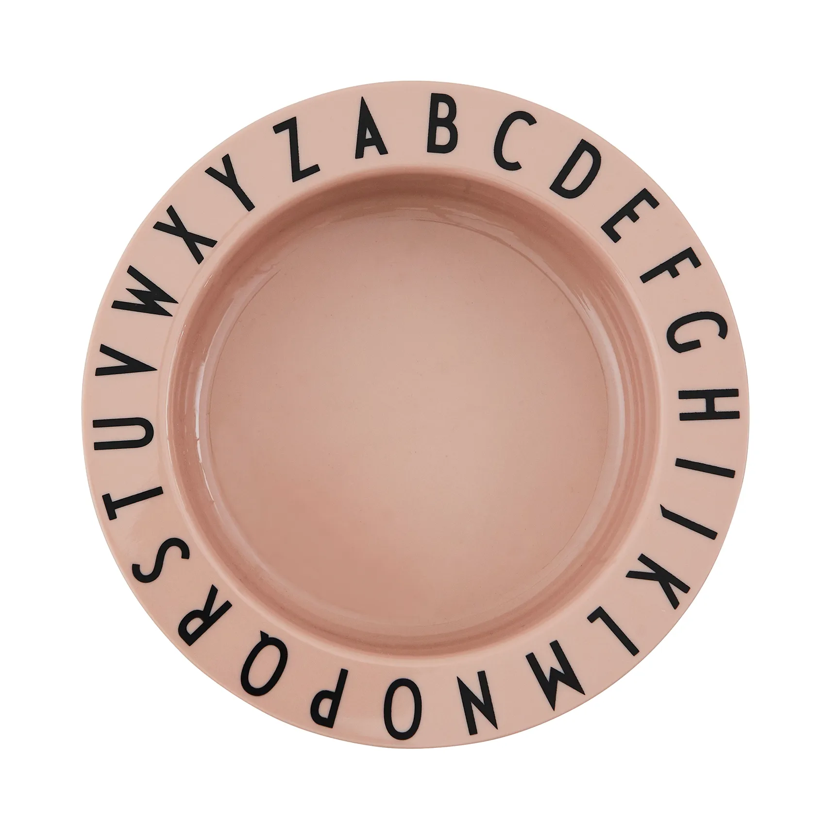 Piatto fondo Design Letters Eat & Learn, Nude Design Letters
