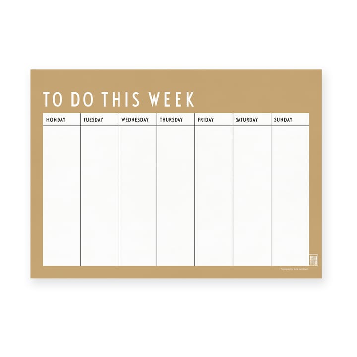 Planner settimanale Design Letters - Beige - Design Letters