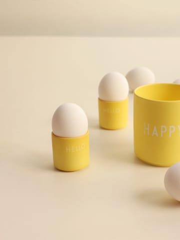 Portauovo Design Letters, confezione da 2 - Hello, giallo - Design Letters