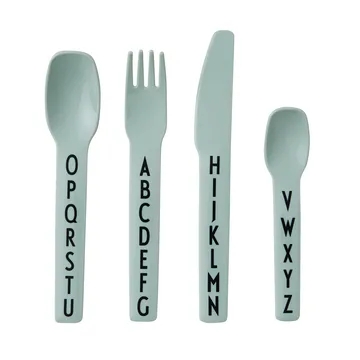 Posate per bambini in melammina Design Letters - verde - Design Letters