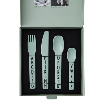 Posate per bambini in melammina Design Letters - verde - Design Letters
