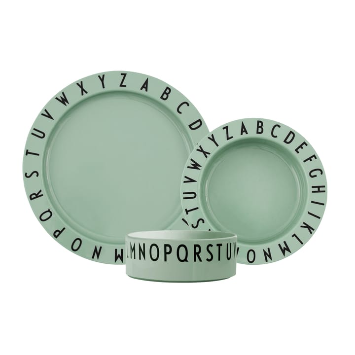 Servizio di piatti Design Letters Eat & Learn - Verde - Design Letters