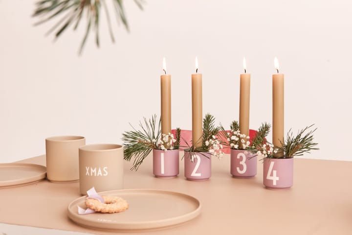 Set di 4 tazze Mini Cups, Lavanda Design Letters