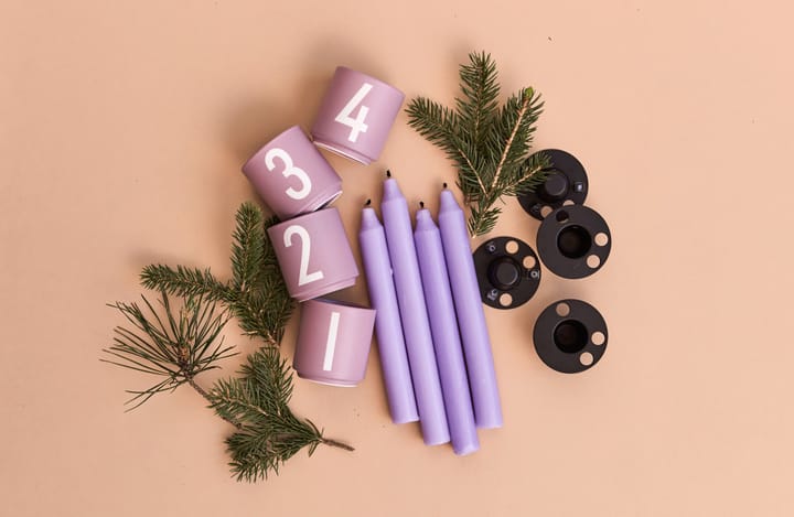 Set di 4 tazze Mini Cups, Lavanda Design Letters