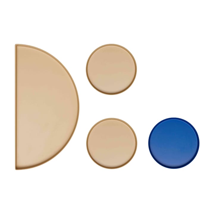 Set di 4 vassoi Treasure Trays - Beige, blu cobalto - Design Letters