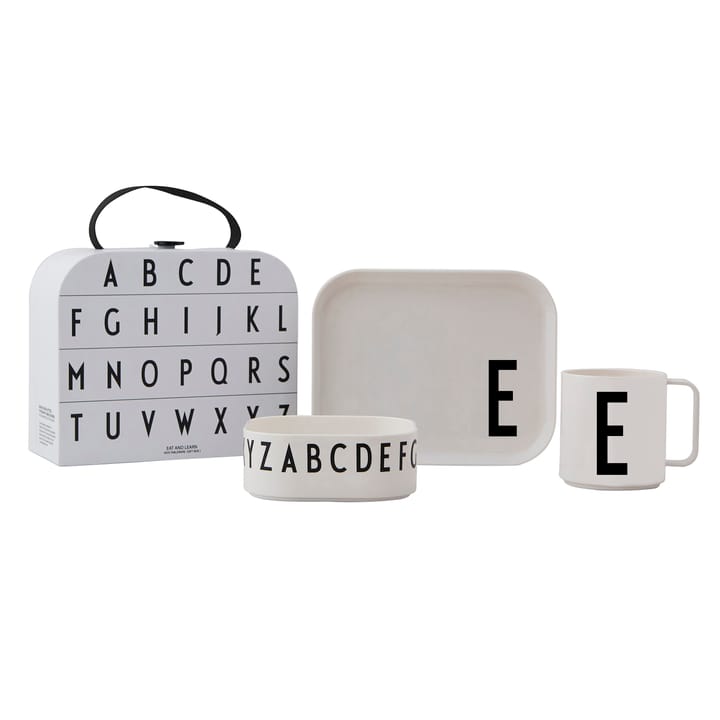 Set di stoviglie per bambini Design Letters - E - Design Letters