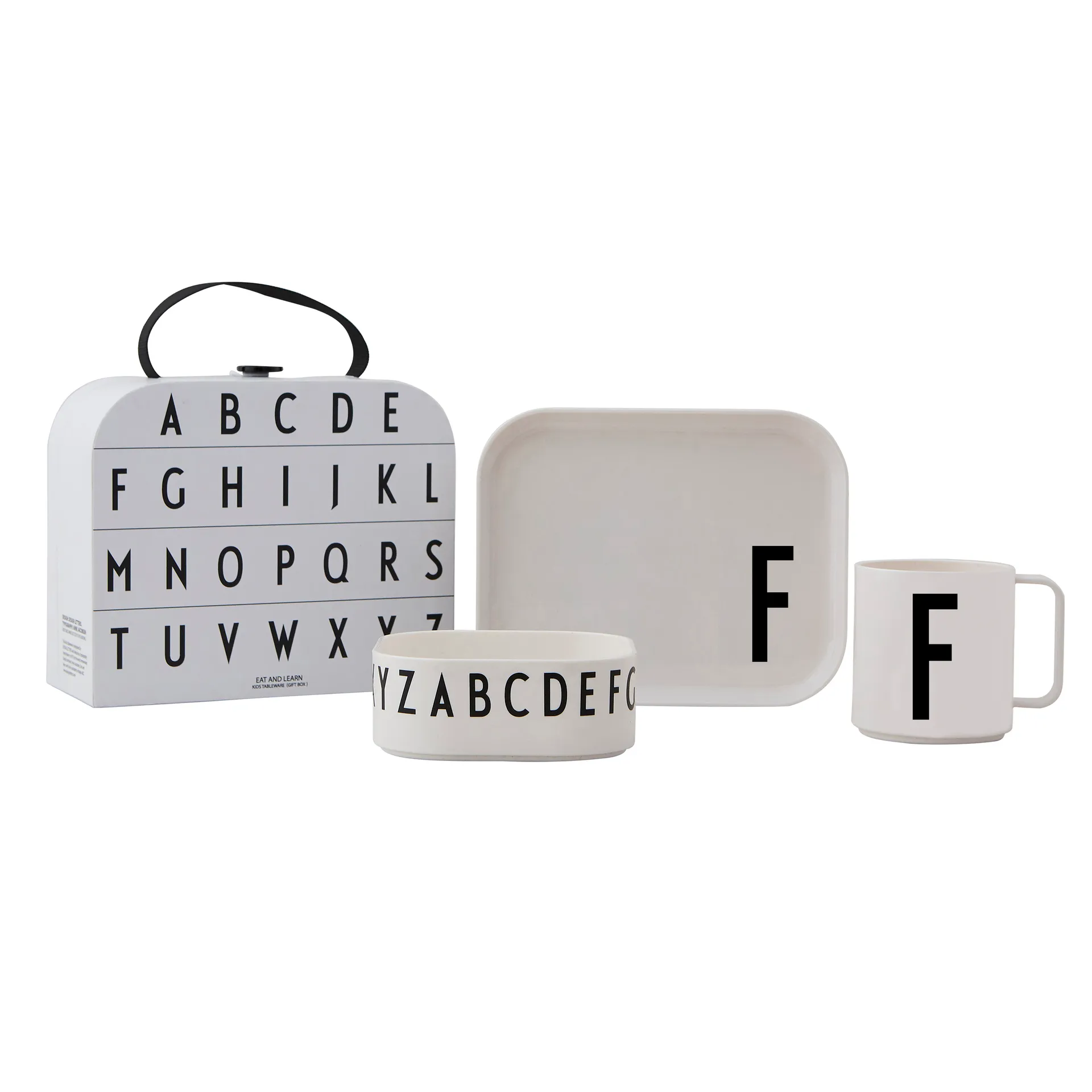 Set di stoviglie per bambini Design Letters, F Design Letters