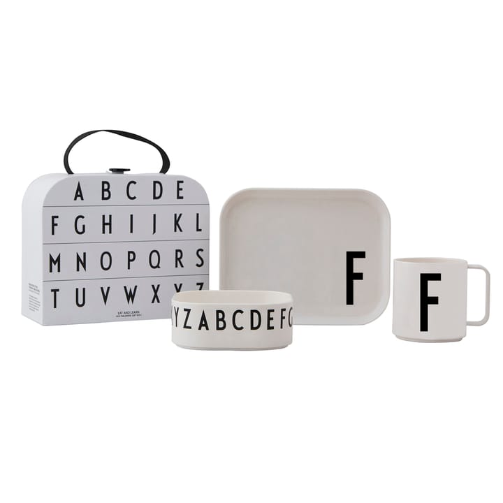 Set di stoviglie per bambini Design Letters - F - Design Letters