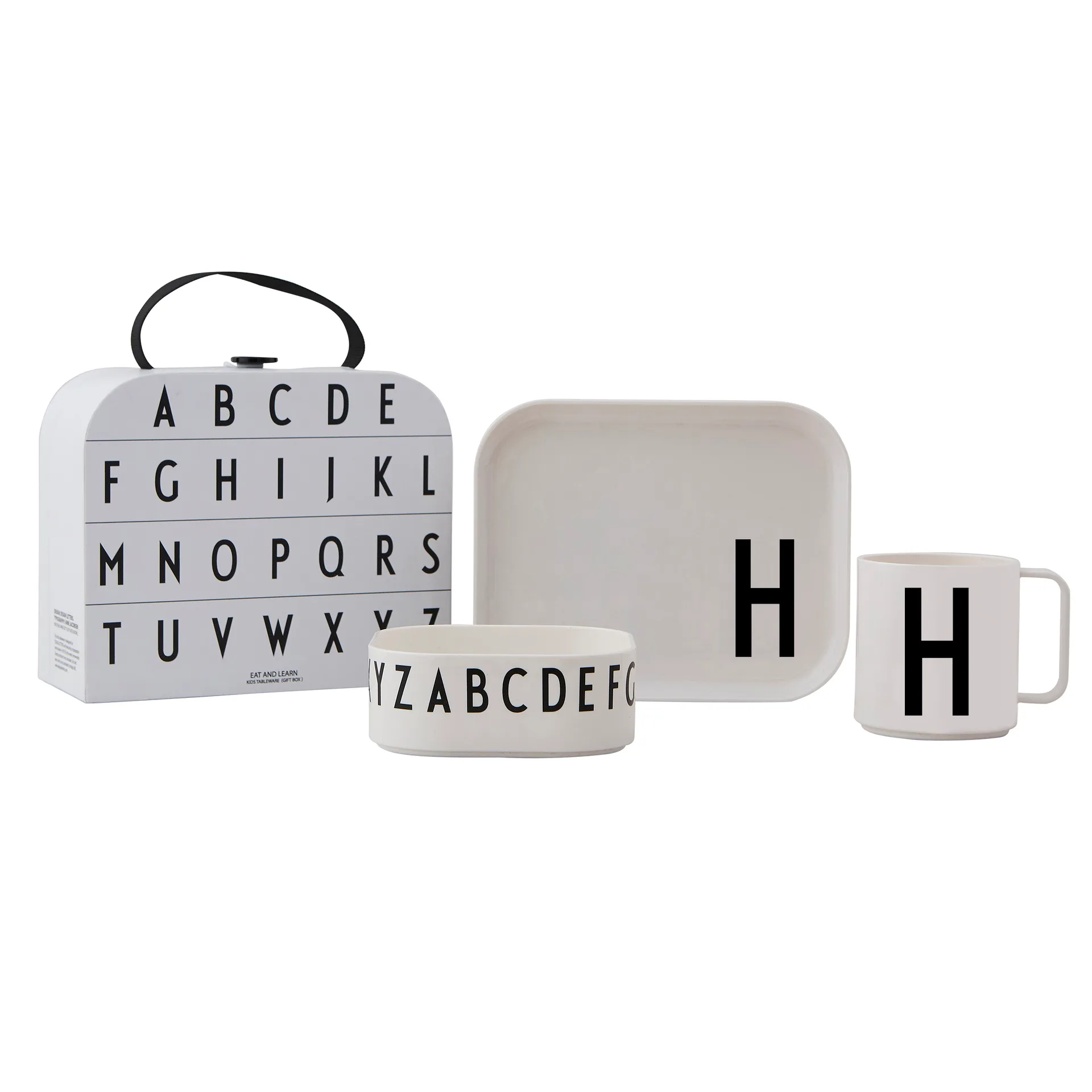 Set di stoviglie per bambini Design Letters, H Design Letters