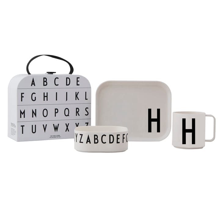Set di stoviglie per bambini Design Letters - H - Design Letters