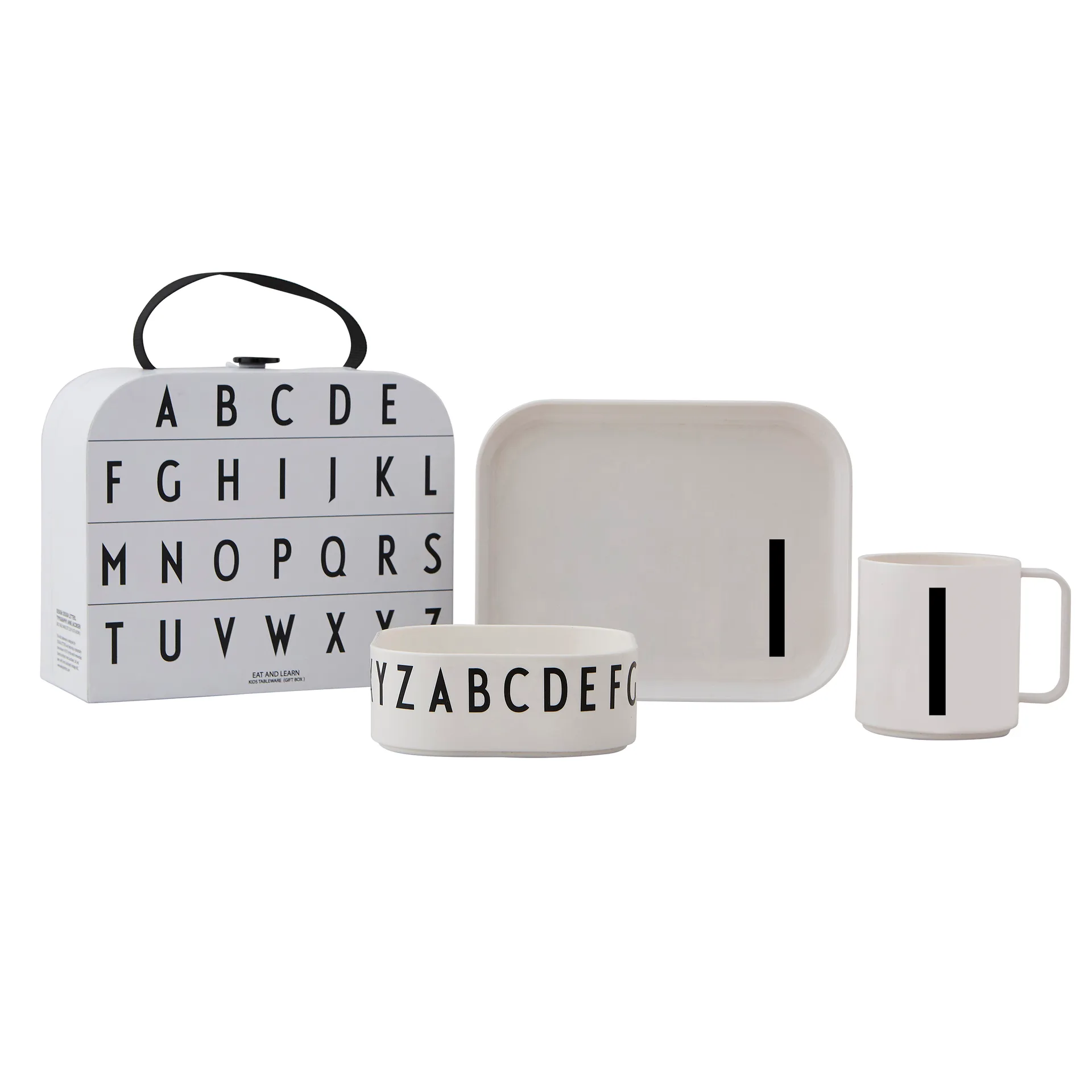Set di stoviglie per bambini Design Letters, I Design Letters