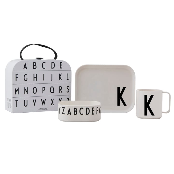 Set di stoviglie per bambini Design Letters - K - Design Letters