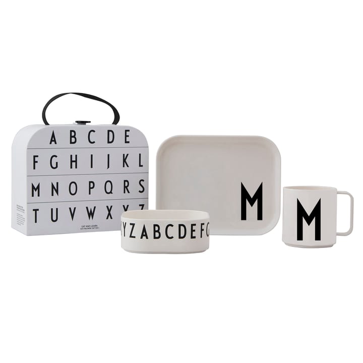 Set di stoviglie per bambini Design Letters - M - Design Letters