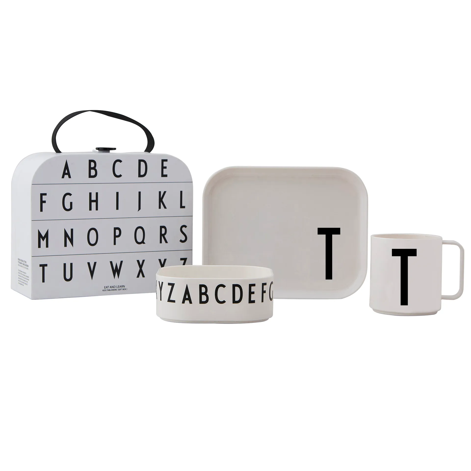 Set di stoviglie per bambini Design Letters, T Design Letters