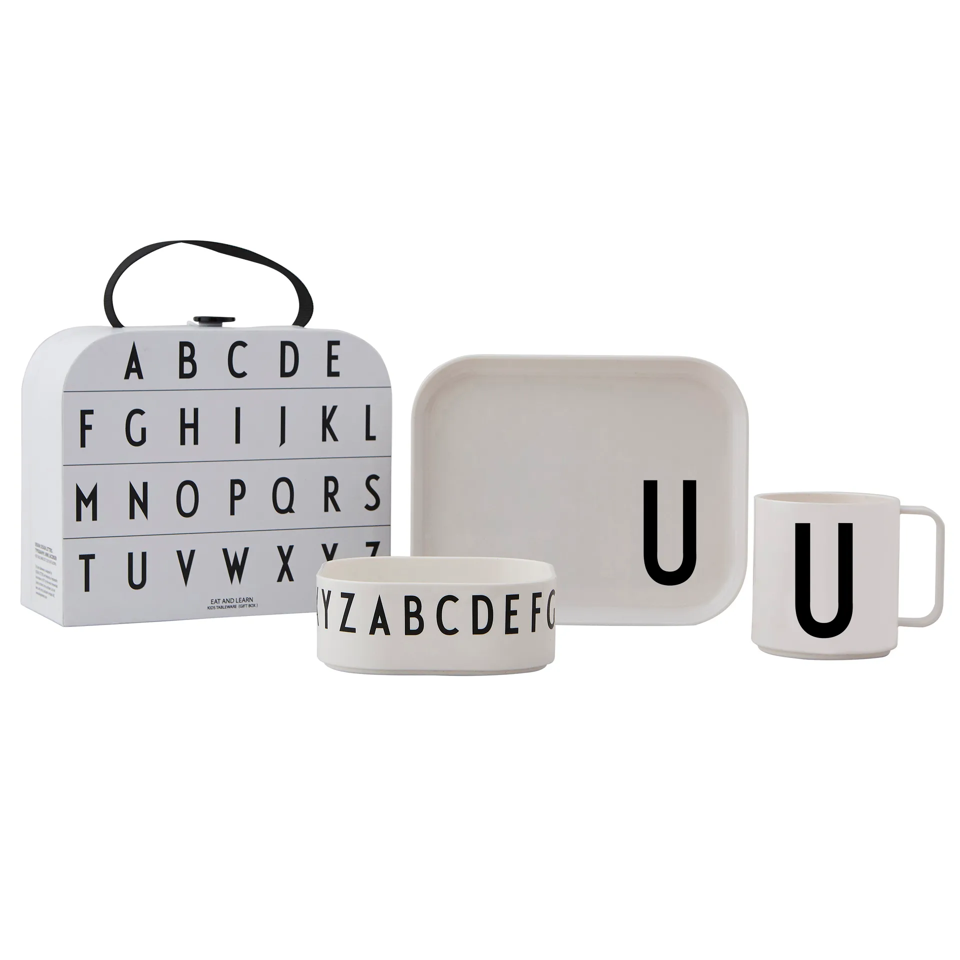 Set di stoviglie per bambini Design Letters, U Design Letters