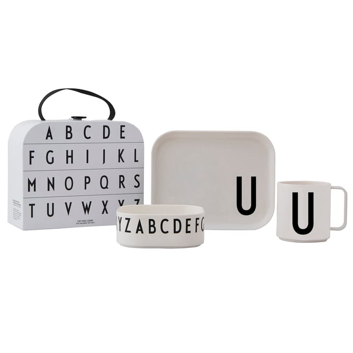 Set di stoviglie per bambini Design Letters - U - Design Letters