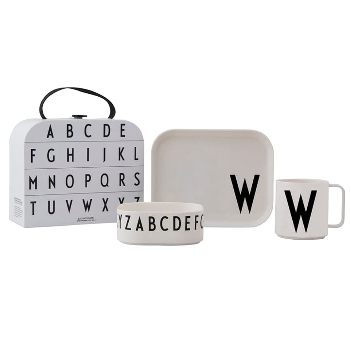 Set di stoviglie per bambini Design Letters - W - Design Letters
