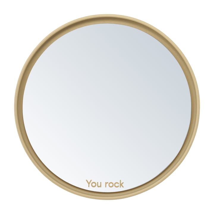 Specchio da tavolo Mirror Mirror Ø 21 cm - Beige - Design Letters