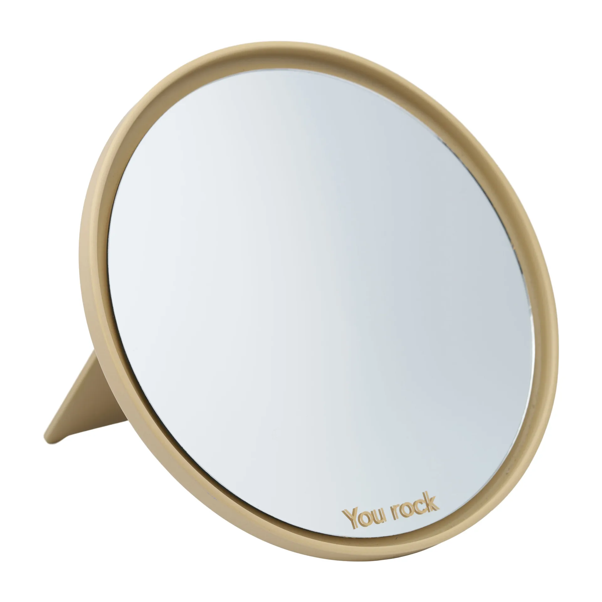 Specchio da tavolo Mirror Mirror Ø 21 cm, Beige Design Letters