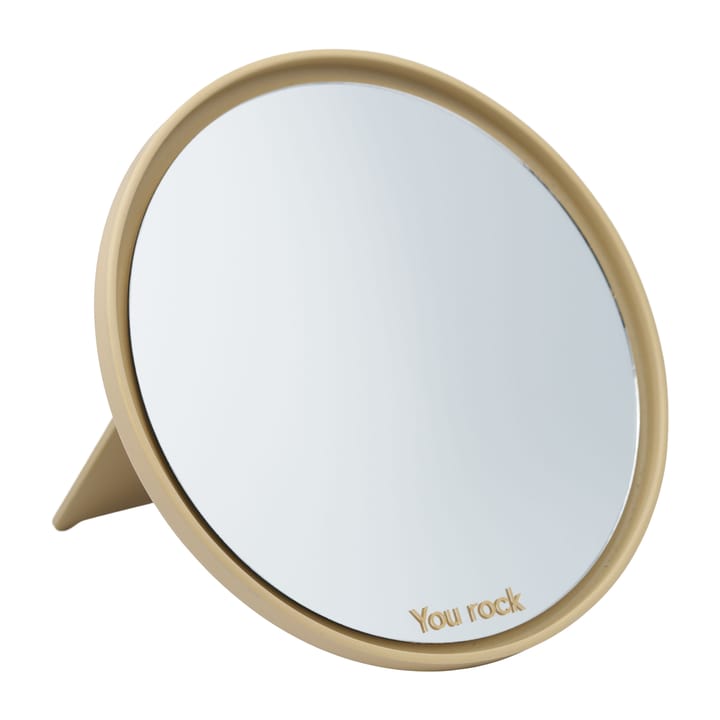 Specchio da tavolo Mirror Mirror Ø 21 cm - Beige - Design Letters