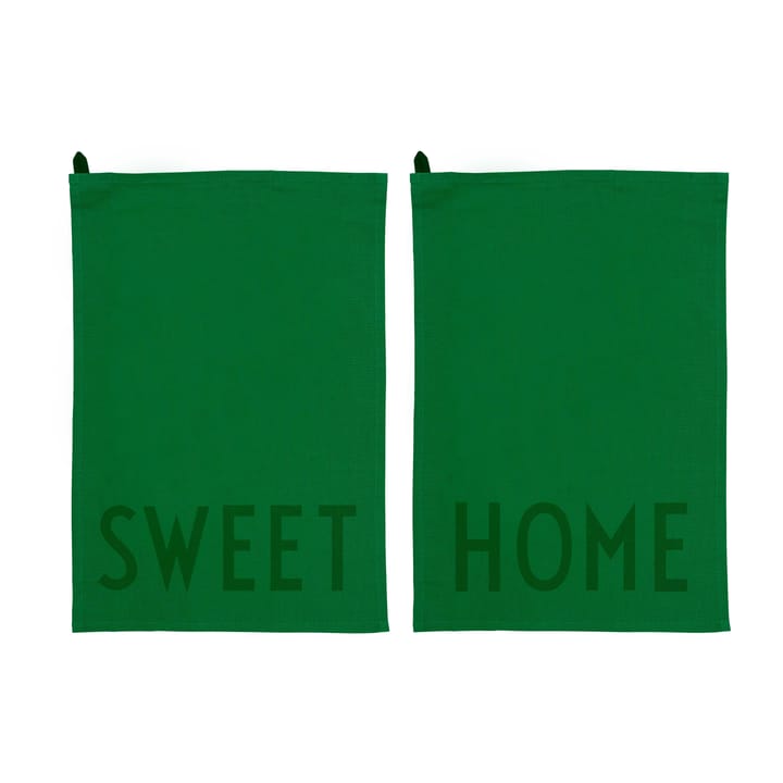 Strofinaccio da cucina Design Letters Favourite 2 pezzi - Sweet-home-green - Design Letters