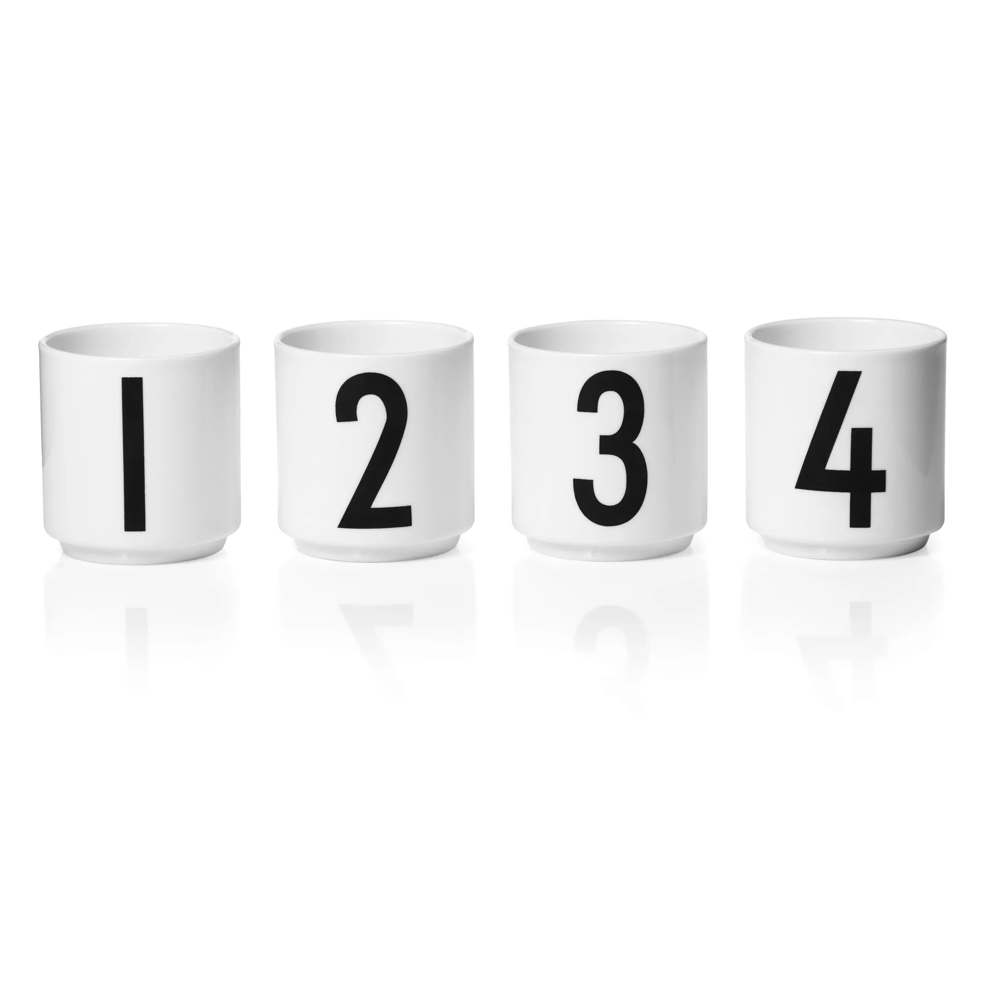 Tazza da espresso Design Letters confezione da 4, Bianco Design Letters