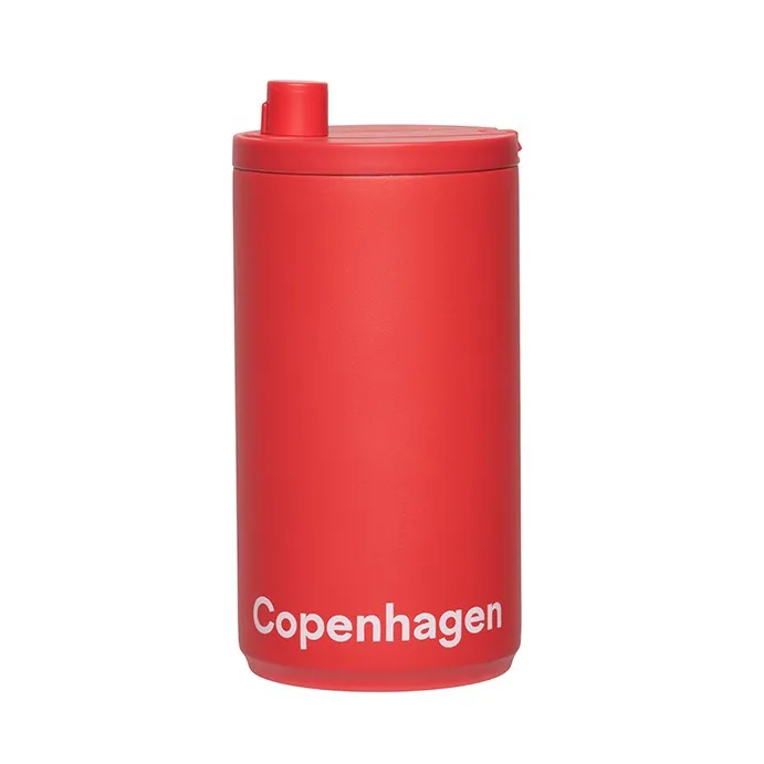 Tazza da viaggio Design Letters 35 cl, Copenhagen-Corallo Design Letters