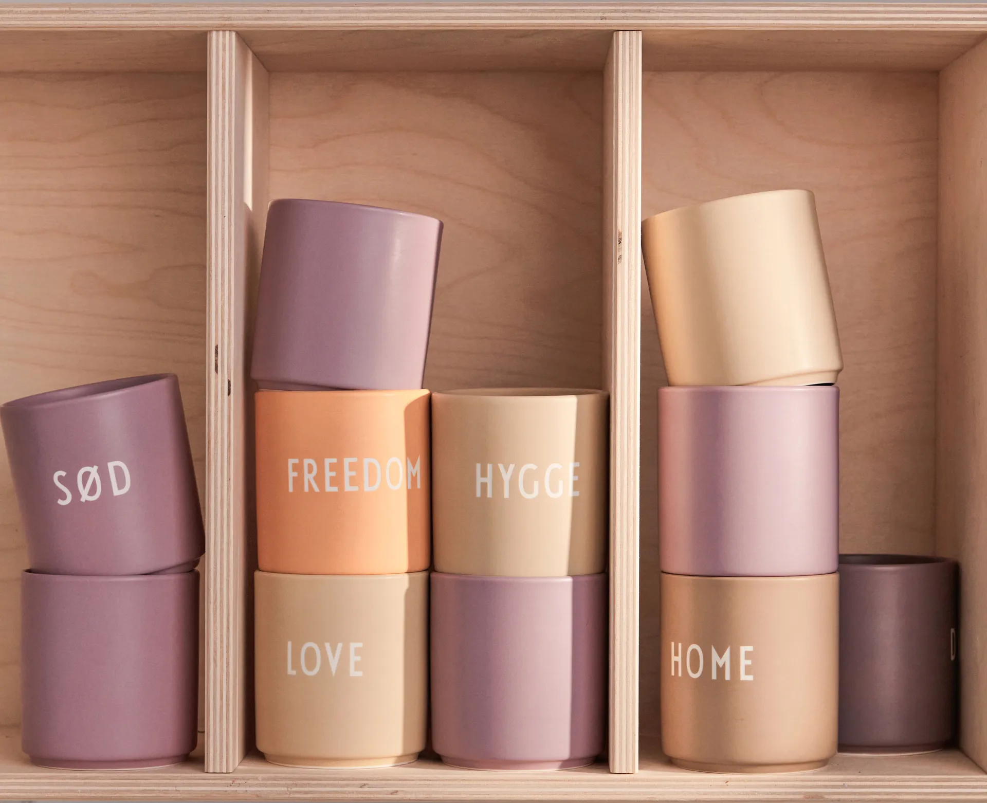 Tazza Design Letters, 25 cl, confezione da 2, Lavanda Design Letters