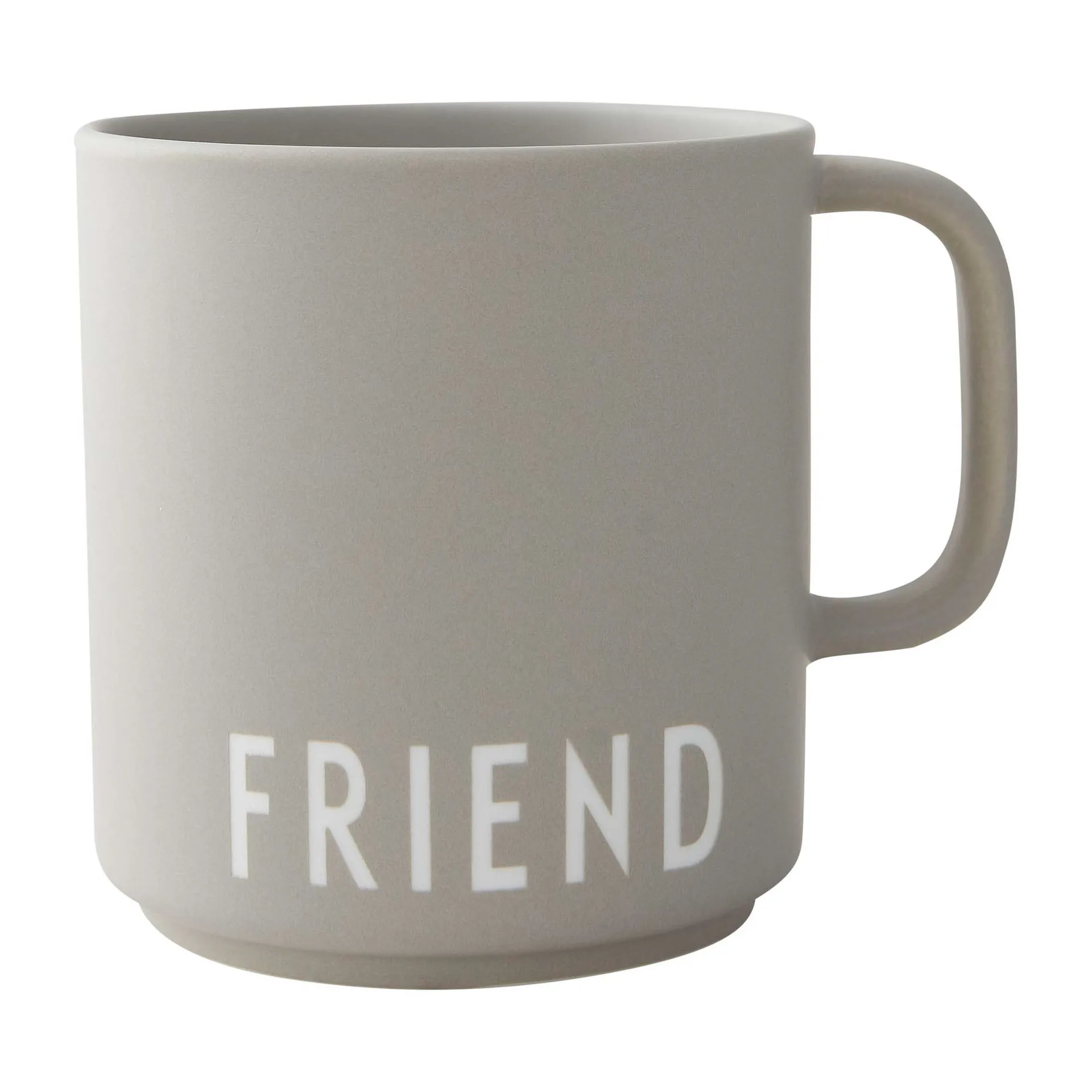 Tazza preferita con manico Design Letters 25 cl, Friend-grigio Design Letters