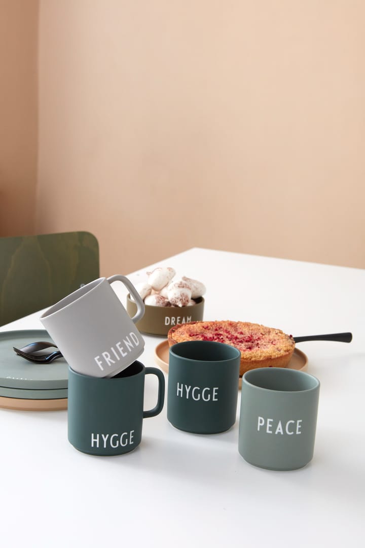 Tazza preferita con manico Design Letters 25 cl, Friend-grigio Design Letters