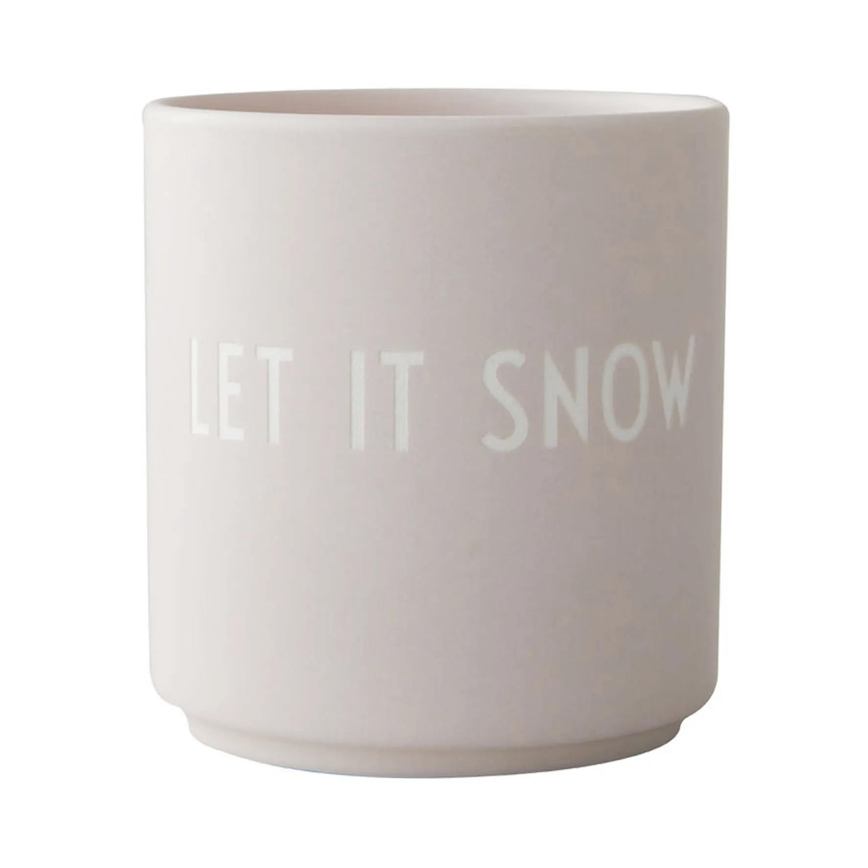 Tazza preferita Design Letters 25 cl, Let it snow-pastel beige Design Letters