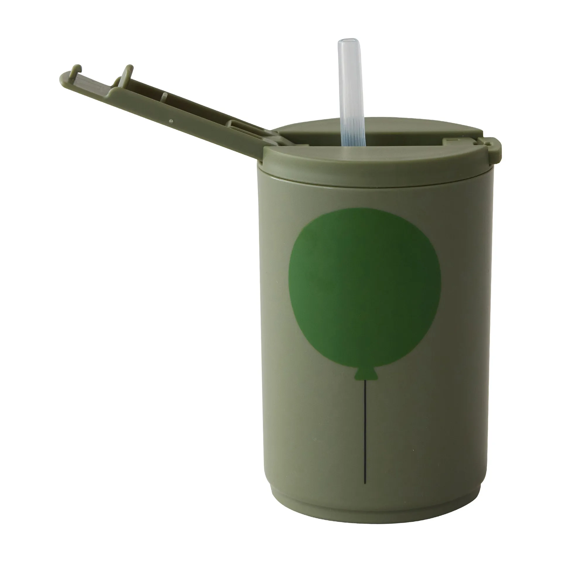 Tazza termica Design Letters con cannuccia, 33 cl, Forest green Design Letters