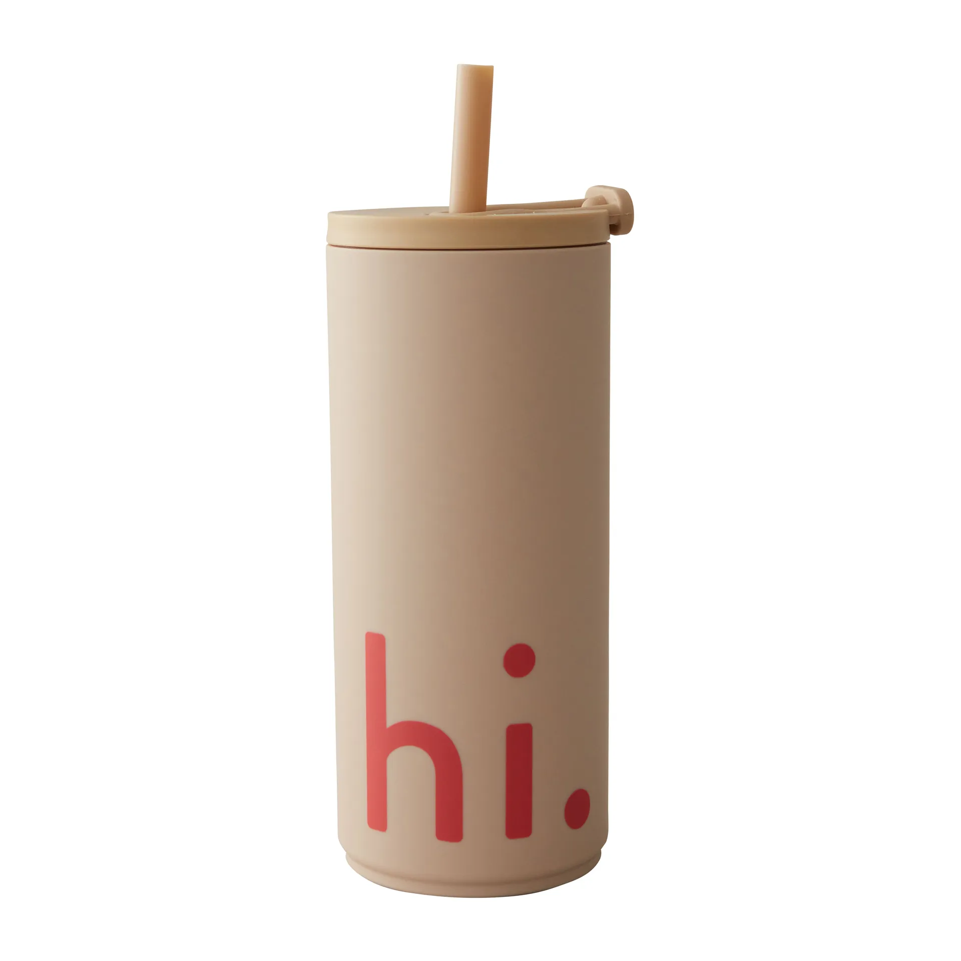 Thermos Travel Life con cannuccia 50 cl, Hi-beige Design Letters
