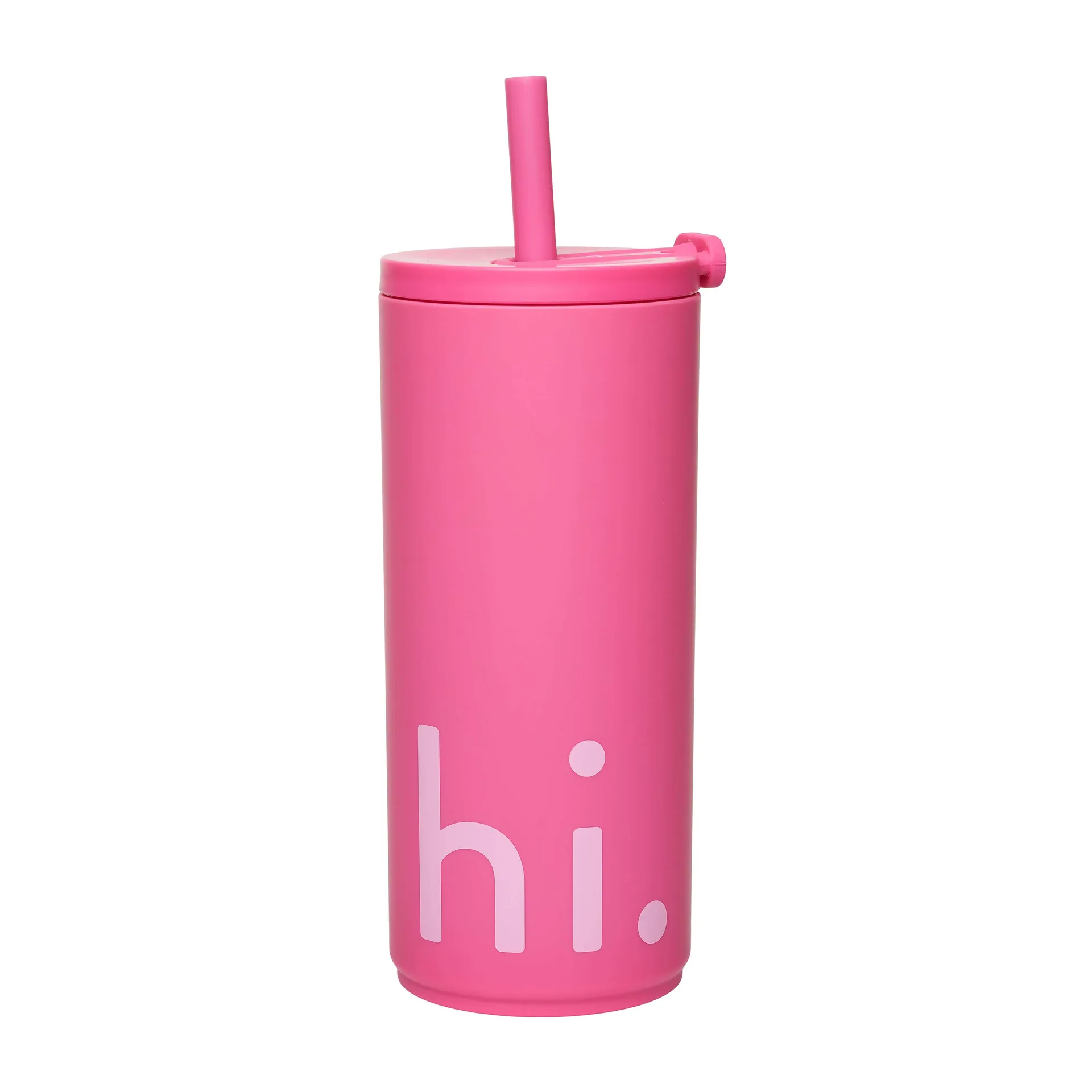 Thermos Travel Life con cannuccia 50 cl, Hi-cherry pink Design Letters
