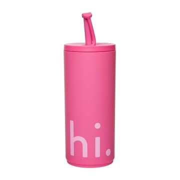 Thermos Travel Life con cannuccia 50 cl - Hi-cherry pink - Design Letters