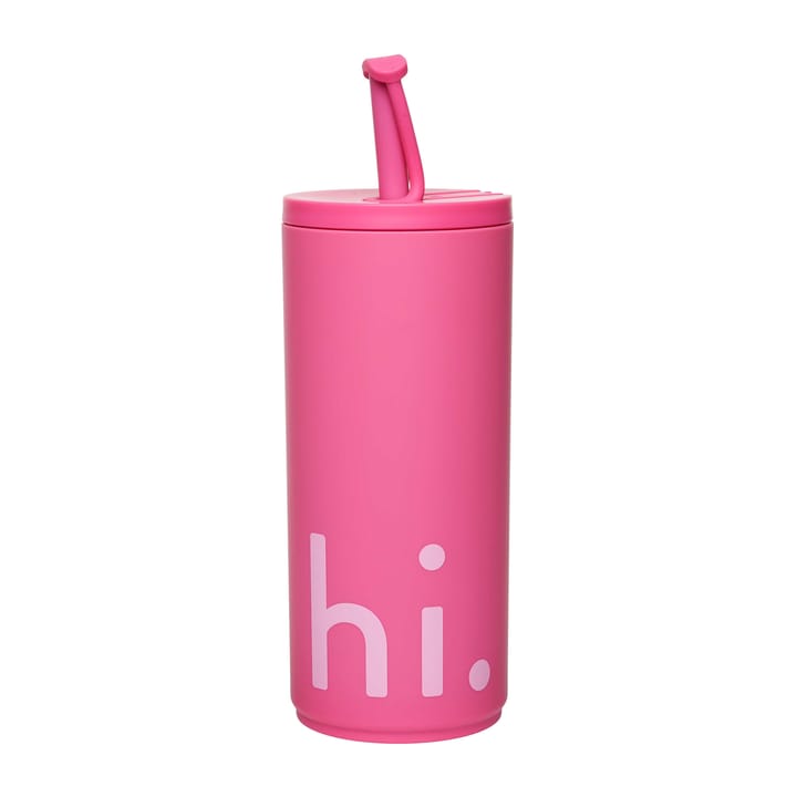 Thermos Travel Life con cannuccia 50 cl - Hi-cherry pink - Design Letters