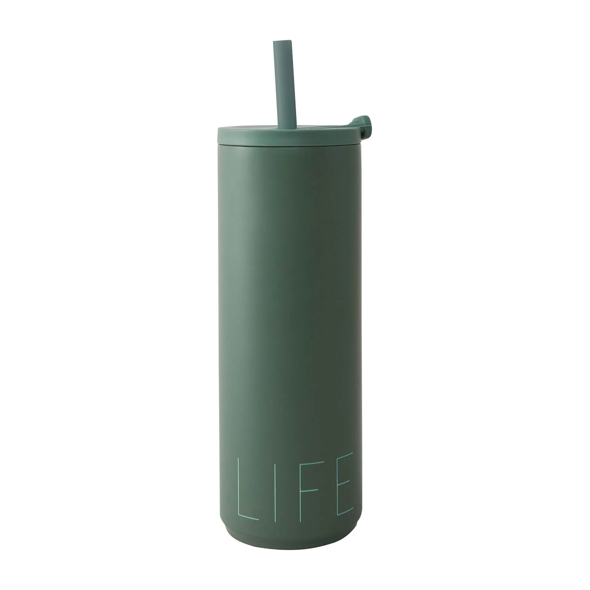 Thermos Travel Life con cannuccia 50 cl, Myrtle green Design Letters