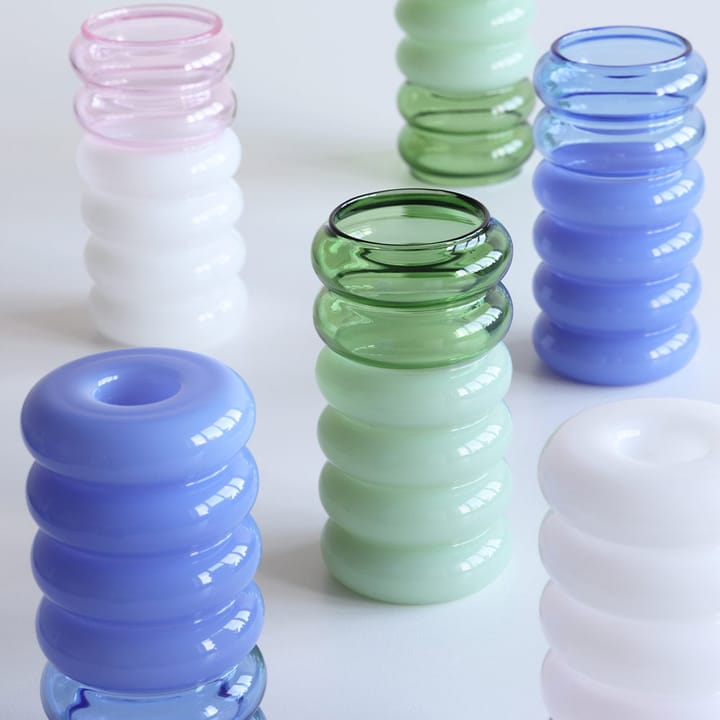 Vaso e portacandele 2 in 1 Bubble 13,5 cm, Rosa Design Letters