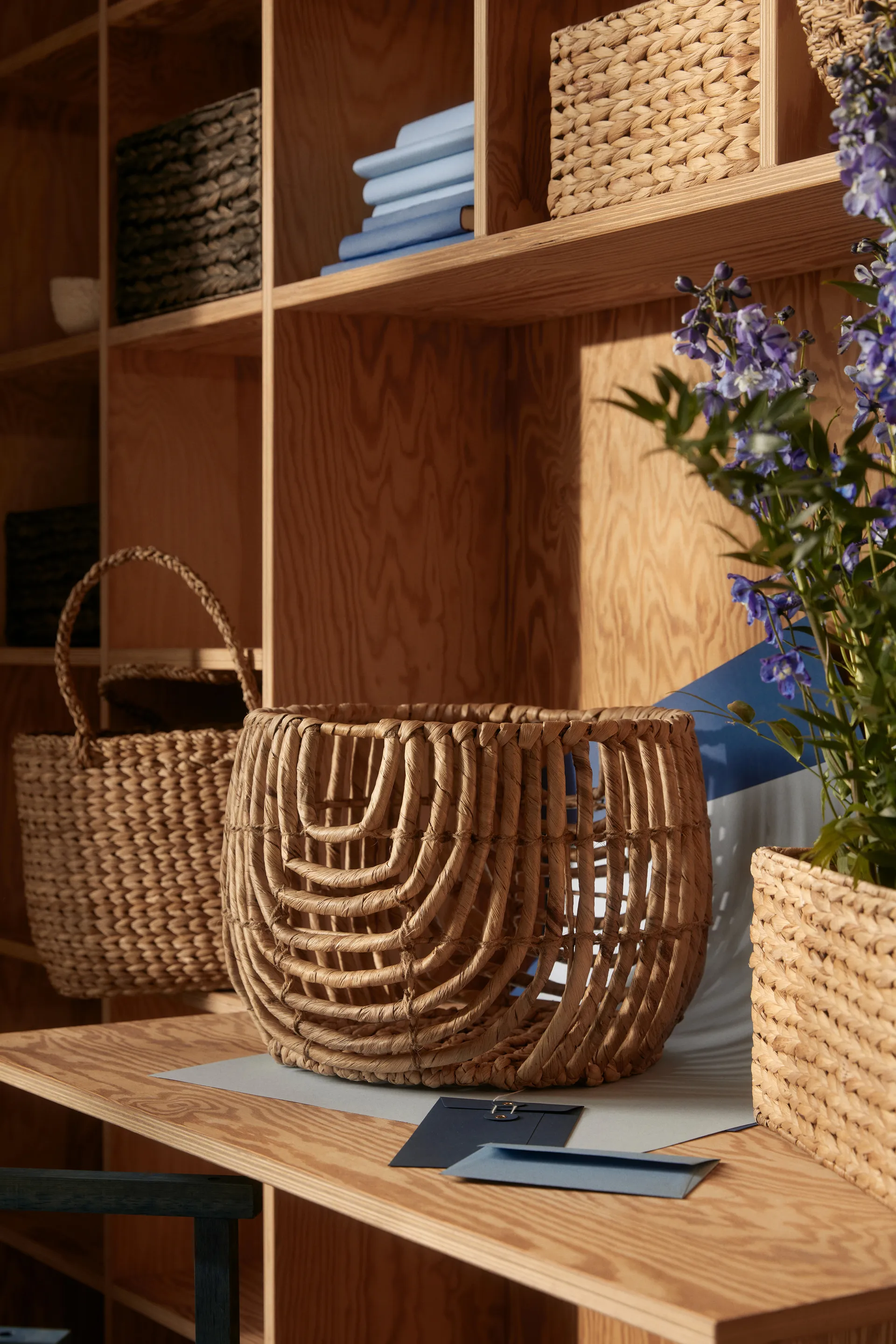 Cestino di stoccaggio small Lily 3 pezzi, Naturale Dixie