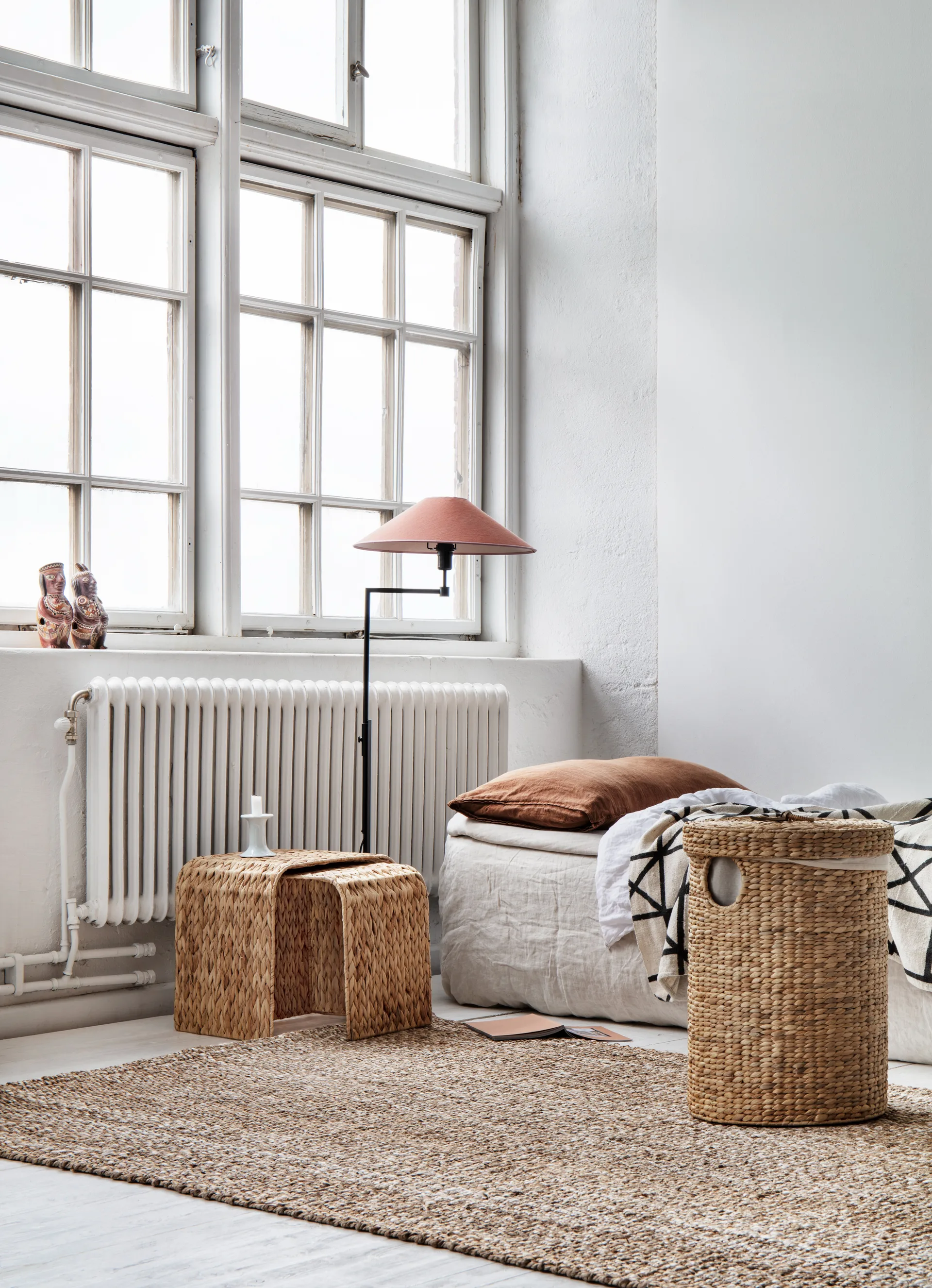 Cestino per il bucato rotondo Lily 2 pezzi, Naturale Dixie