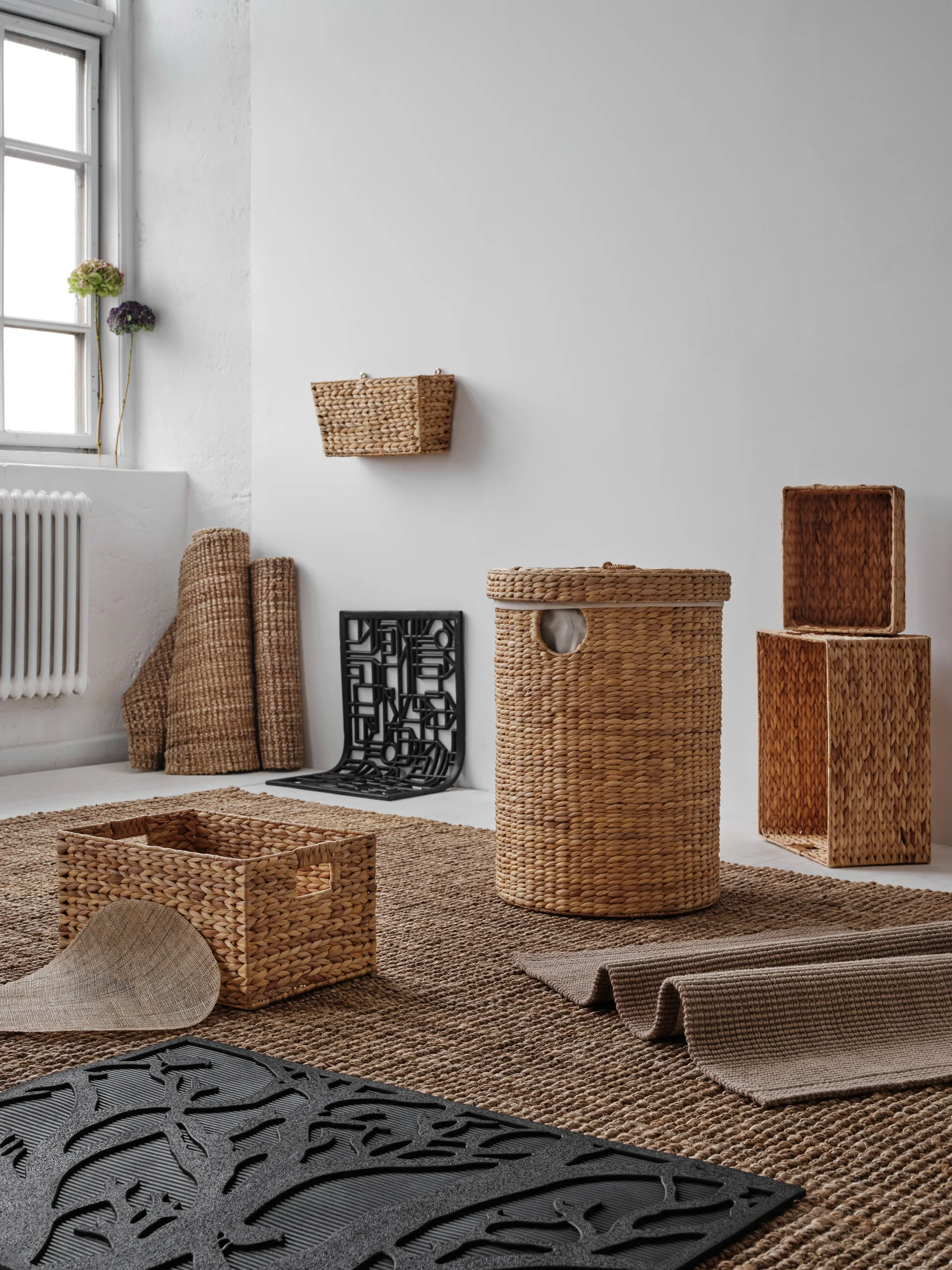 Cestino per il bucato rotondo Lily 2 pezzi, Naturale Dixie