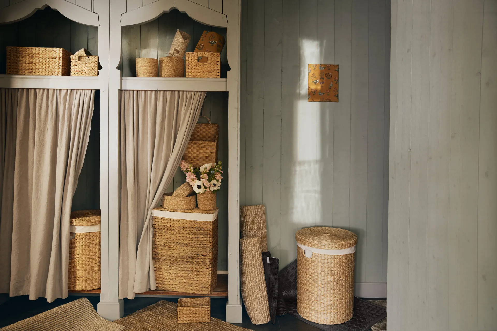 Cestino per il bucato rotondo Lily 2 pezzi, Naturale Dixie