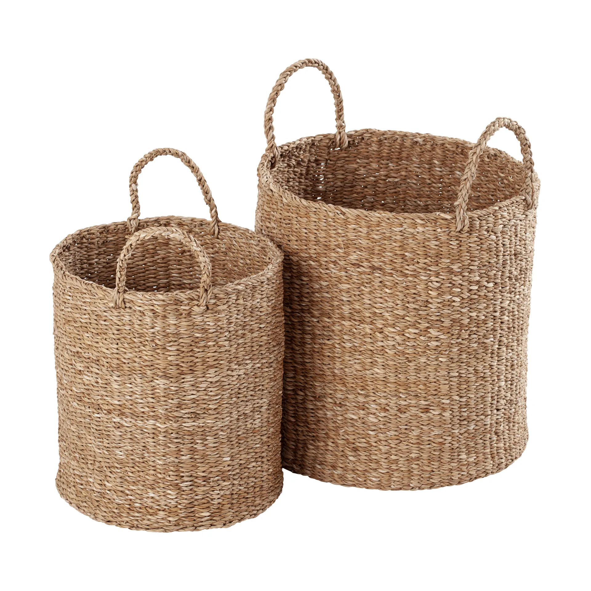 Cesto contenitore con manici Esther cylinder confezione da 2, Natural Dixie
