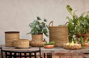 Cesto contenitore con manici Esther cylinder confezione da 2 - Natural - Dixie