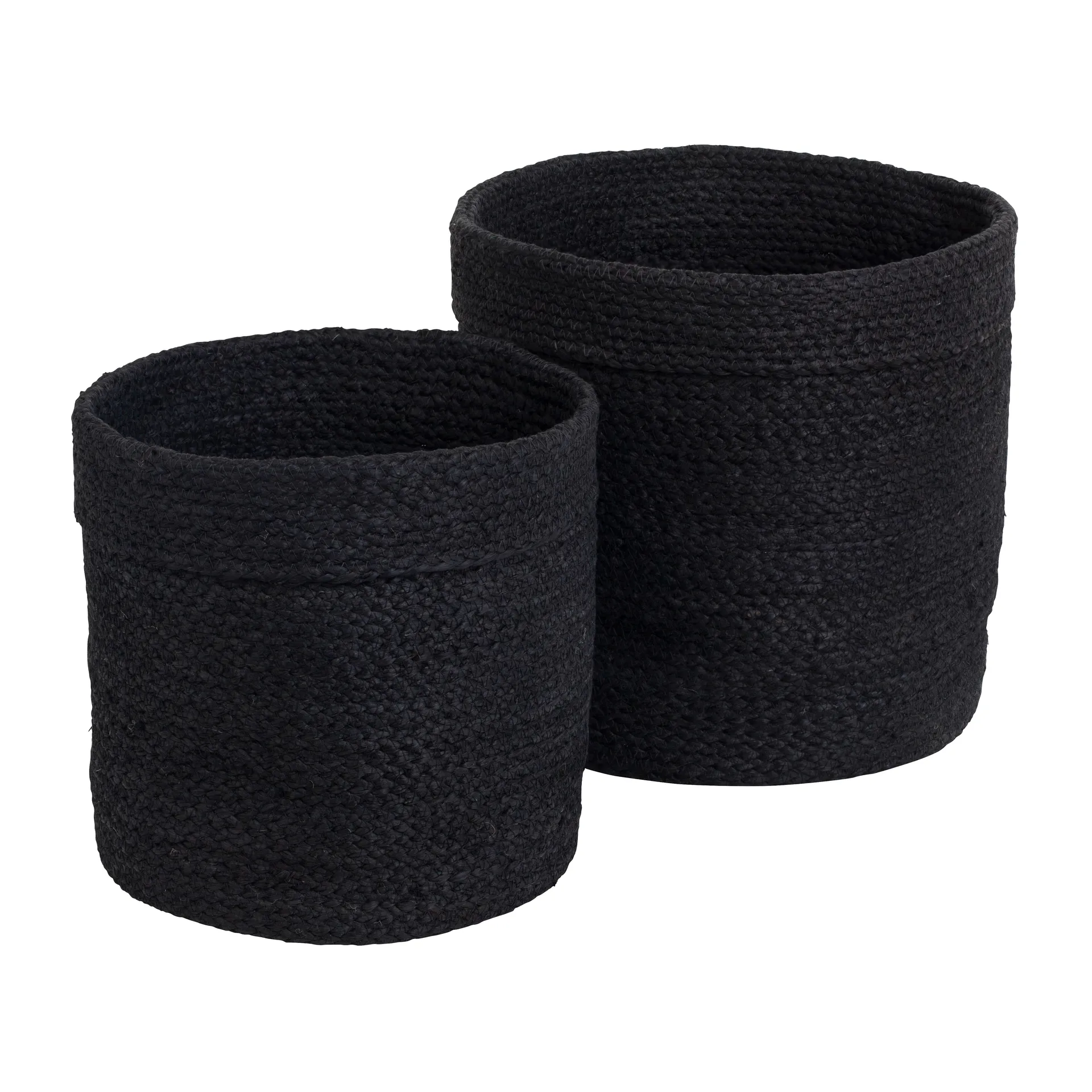 Cesto contenitore Elin, confezione da 2, Nero Dixie