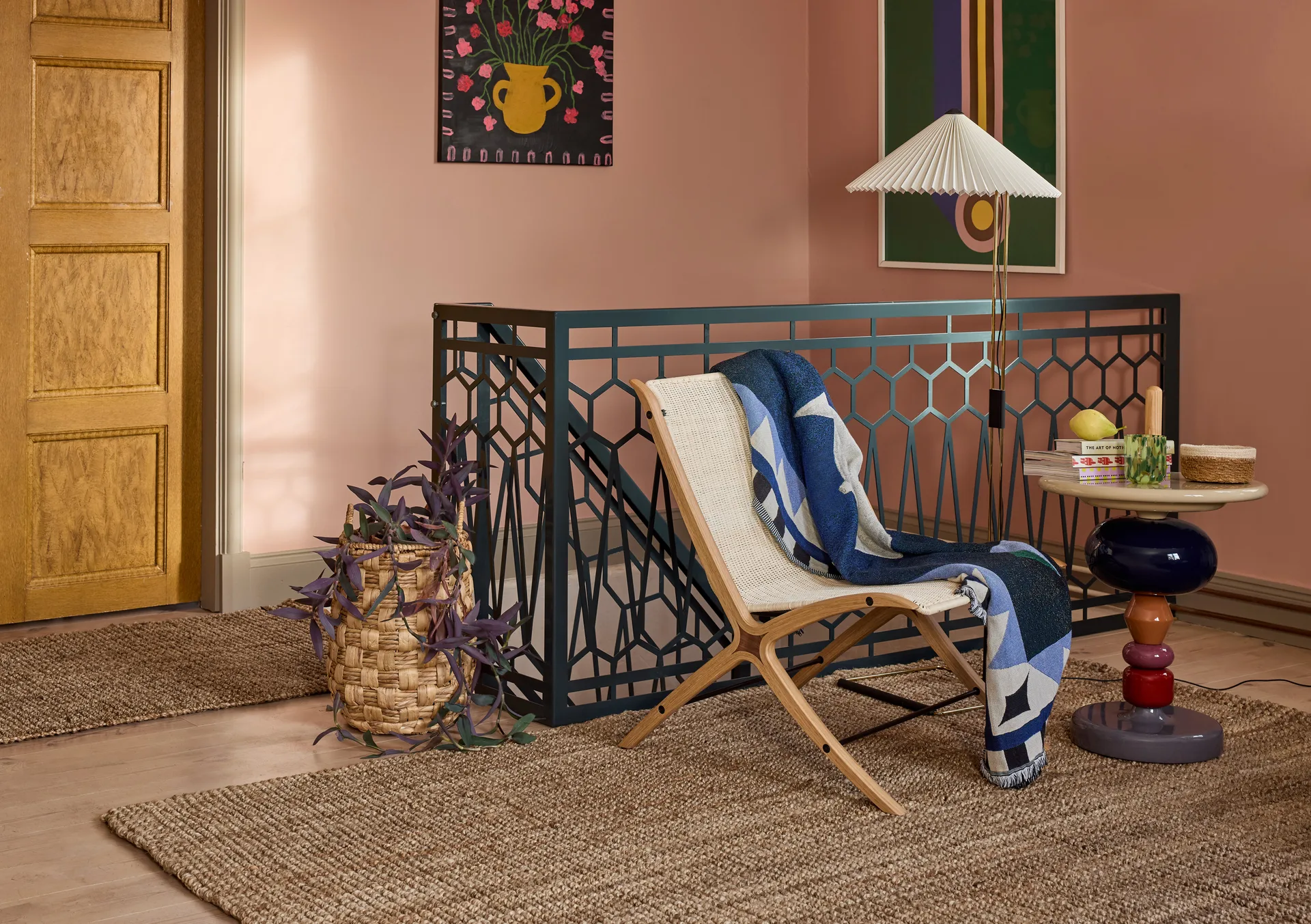 Cesto portaoggetti alto Lily 2 pezzi, Naturale Dixie