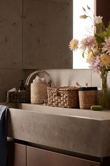 Cesto portaoggetti Emil, confezione da 3, small - naturale-nero - Dixie