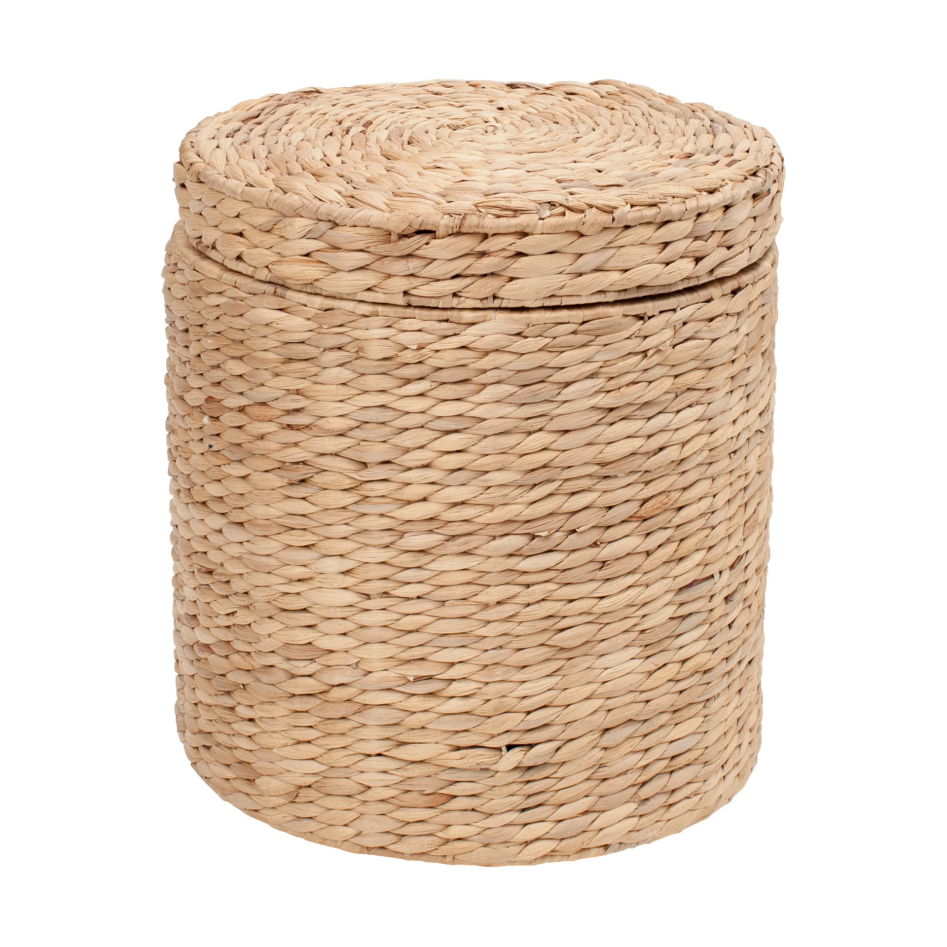 Pouf Lily con coperchio Ø41x43 cm, Naturale Dixie