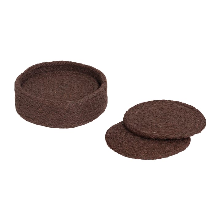 Sottobicchiere Ella Ø 10,5 cm confezione da 6 - Pure brown - Dixie